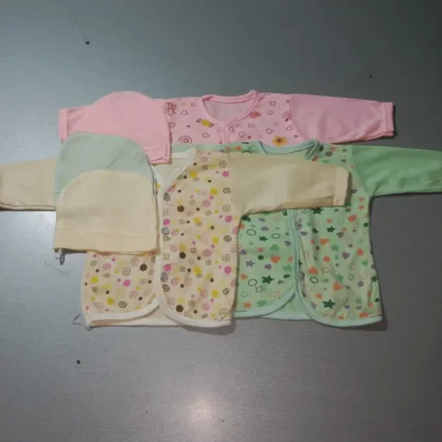 New Born Baby Summer Cotton Three-Piece Set