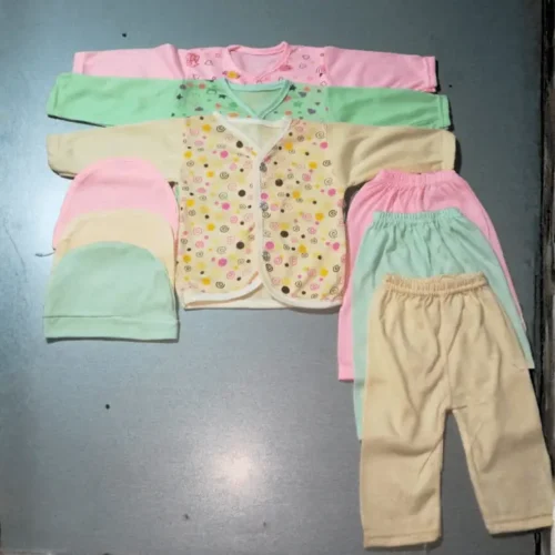 New Born Baby Summer Cotton Three-Piece Set