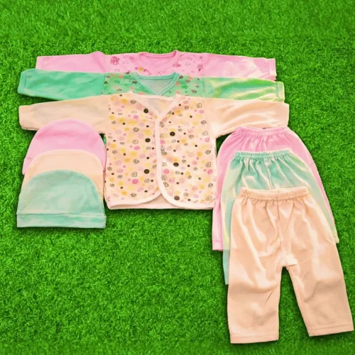 New Born Baby Summer Cotton Three-Piece Set