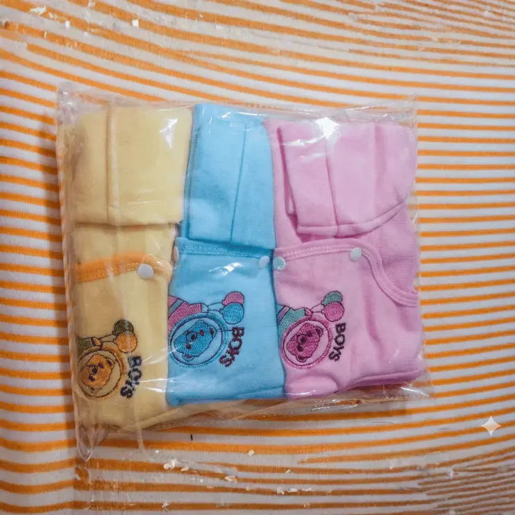 Pack of 3 - New Born Baby 3 Piece Suit
