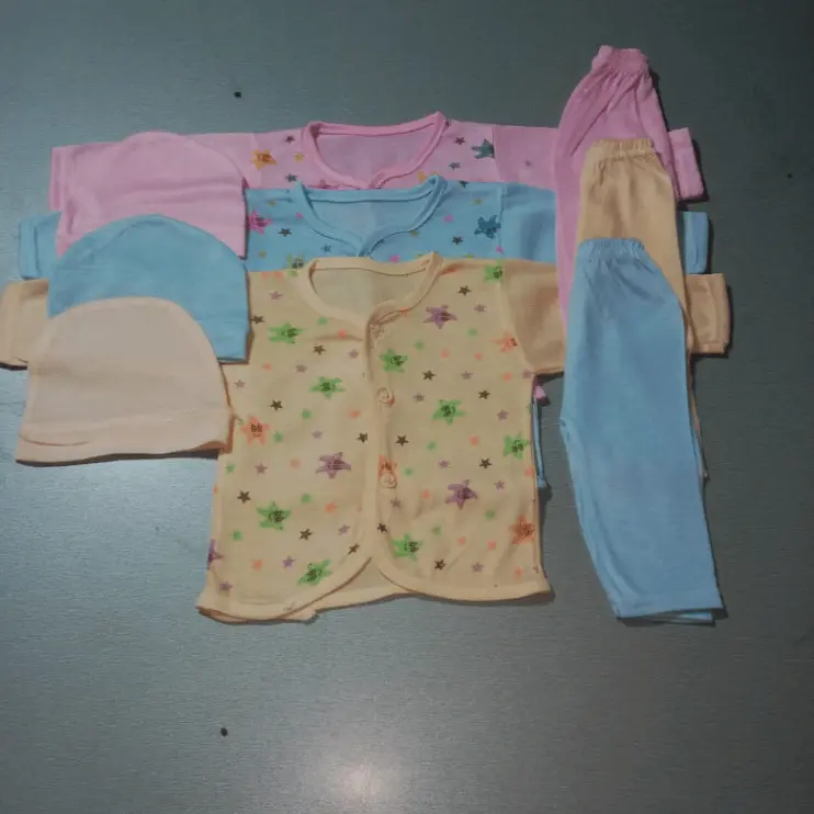 New Born Baby Summer Cotton Three-Piece Set