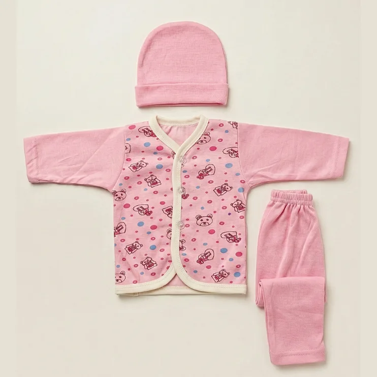 Pack of 3 - New Born Baby 3 Piece Suit