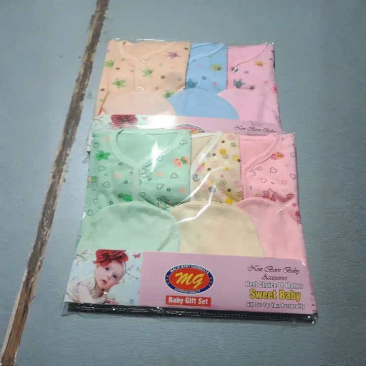 New Born Baby Summer Cotton Three-Piece Set