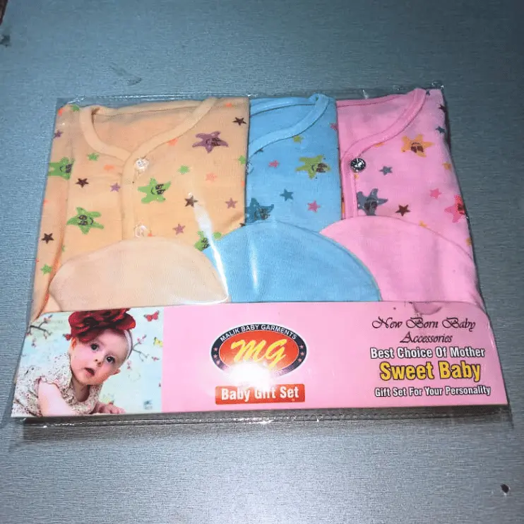 New Born Baby Summer Cotton Three-Piece Set