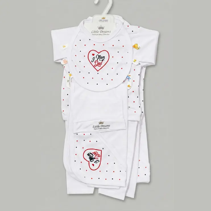 5-PCs Baby Cotton Starter Set – Hanger Packing